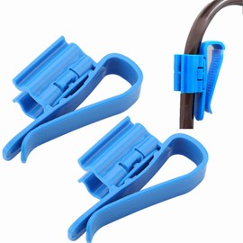 2Pcs Hose Holder Plastic Fish Water Pipe Clamp Adjustable Aquarium Filtration Bucket Mounting Clip, Fit fir 8mm to 16mm Hoses