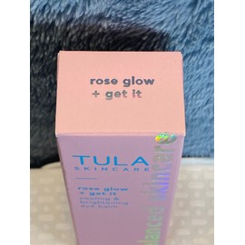 All Skin Types TULA Skincare ROSE Glow Get It Cooling Brightening Eye Balm .35oz NEW IN BOX $38