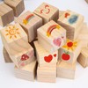 HOZEON 60 PCS 2 Inches Wooden Cubes, Natural Unfinished Wood
