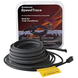 BriskHeat FFSL81-12 Speedtrace Extreme Heating Cable, 8 Watts/ft, 120V, 12ft with Plug