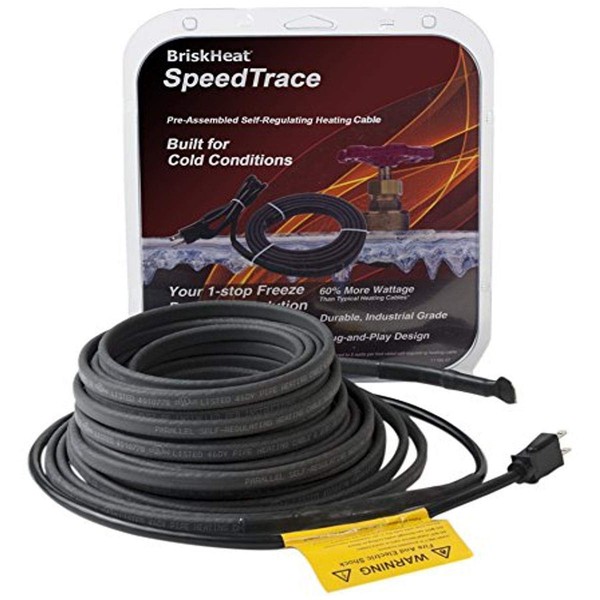 BriskHeat FFSL81-12 Speedtrace Extreme Heating Cable, 8 Watts/ft, 120V, 12ft