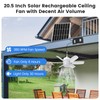 Fanspex 20.5'' Solar Rechargeable Ceiling Fan Light with Battery Backup,