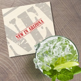 Unbranded New In Arizona Grunge Travel Slogan 4'' X 4'' Square Wooden Coaster