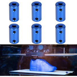 6Pcs Shaft Couplings Replacement 5mm to 8mm Compatible with Creality Ender 3/Ender 3 Pro/Cr-10s/Cr-10 Upgraded Aluminium Alloy Shaft Coupling