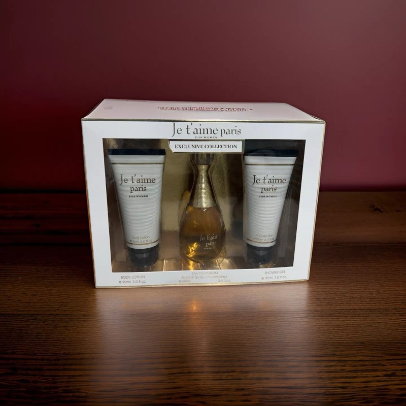 FRAGRANCE COUTURE Je t'aime Paris FOR WOMEN 3-Pieces Gift Set