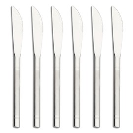 VANRA Small Dessert Knives Set of 6 Stainless Steel Kids Dinner Knife Appetizer Fruit Snack Serving Knives Mini Flatware Set Silverware 5.7inch