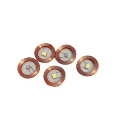 Taidacent 5 Pcs Induction Wireless LEDs and Coil High-Power Wireless Induction Lamp Bead Wiring-Free LED Lamp for Micro Modeling Decoration Gundam Model (1W, Warm White)
