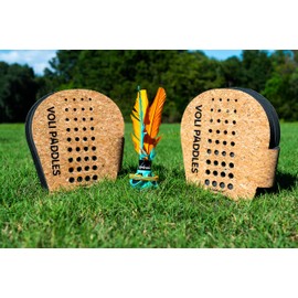 Waboba VOLI Set per 2 Giocatori di Paddle, Include un Volano da Badminton e 2 Racchette, per Giochi in Giardino o in Casa, Adatto a Bambini e Adulti di tutte le età