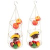 Multifunction 3 Tier Removable Hanging Fruit Baskets Vegetable Storage Organizer