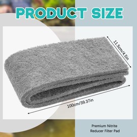 Treela Nitrite Remover Pad 4.53 x 39.37 inches Nitrate Reducer Filter Pad Fish Tank Filter Pads Nitrate Remover Cut to Fit for Aquariums and Pond Reducing Media Pad
