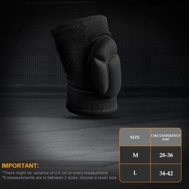 LICQIC Protective Knee Pads, Knee Pads for Adults with Thick Sponge Anti-Slip Collision Avoidance Knee Sleeve for Wrestling Mountain Bike Skateboarding (Black, L)