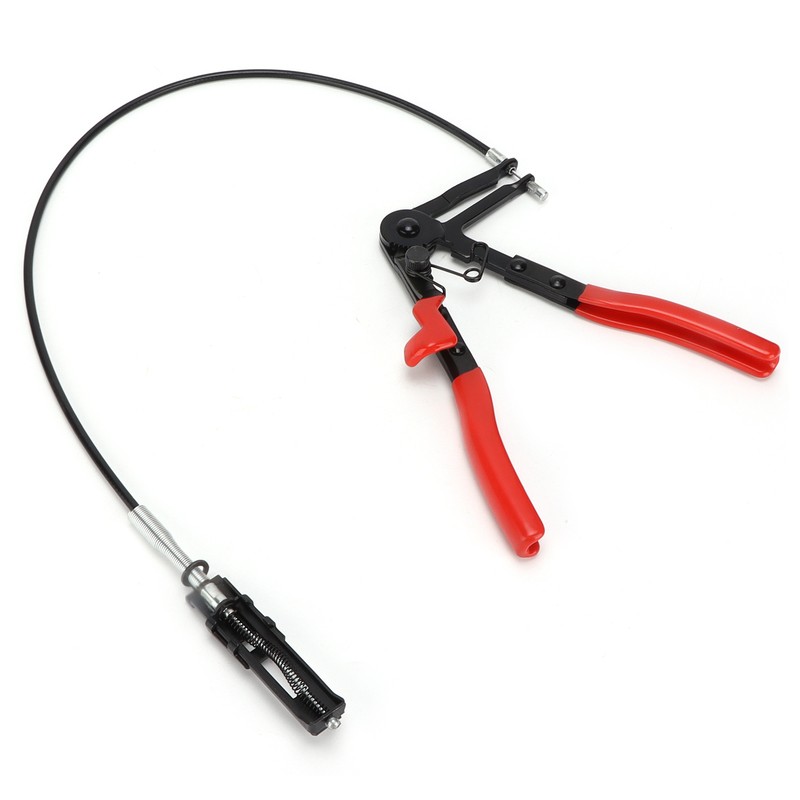 Flexible Wire Hose Clamp Plier Steel RustProof Red Black Automobile