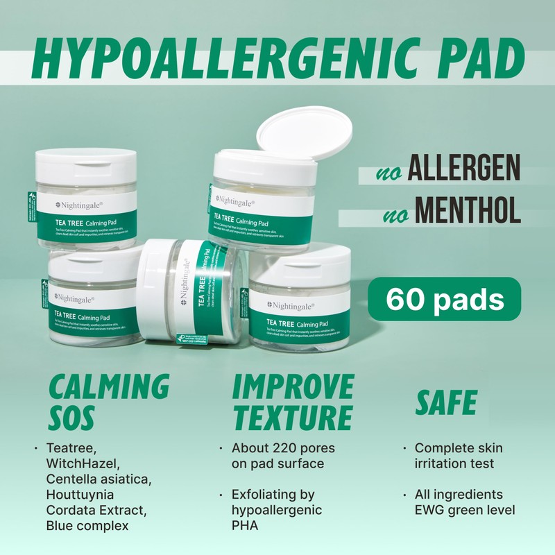 Nightingale Tea Tree Calming Pad, Tea Tree & Facial Toner