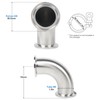 JMCOLMT Elbow 1.5" Tri Clamp Elbow 90 Degree Pipe Fitting