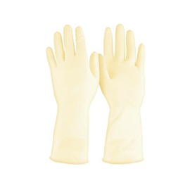 Truper GU-382, Guantes de látex para manejo de alimentos, puño largo ajustado, M
