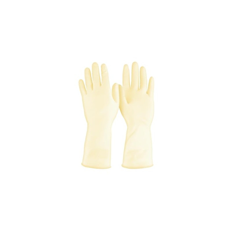 Truper GU-382, Guantes de látex para manejo de alimentos, puño