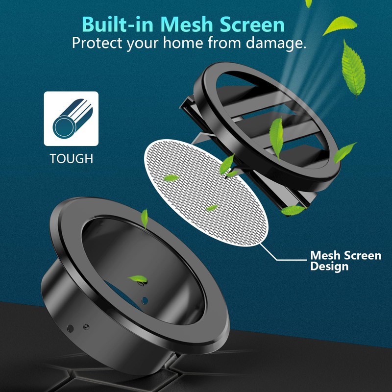 4 Inch Round Air Vent, HG Power Aluminium Alloy Louver
