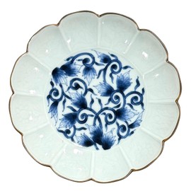 Arita Ware Dish, Handpainted Hosen Kiln, Old Dyed Arabesque, Chrysanthemum Cutter, Approx. 5.9 inches (15 cm)