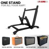Heavy-Duty Metal Adjustable Black Guitar Amplifier Stand Low-Profile Folding Collapsible