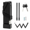ROCKBROS Foldable Bicycle Lock Anti-Theft Folding Lock with Holder Key