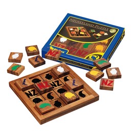 Philos 6217 Game New Zealand Puzzle, Dark Brown
