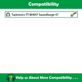 ACCOUTA Premium Replacement Earpads Cushions Compatible with Taotronics TT-BH047 SoundSurge 47 Headphones Ear Pads with Softer Protein Leather and Memory Foam