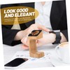 TEHAUX 1Pc Bamboo Smart Watch Charging Stand Elegant Natural Holder