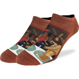 Good Luck Sock Men's Wrestling Good vs. Evil Ankle Socks - Red, Adult Shoe Size 7-12