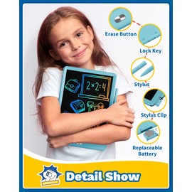 TEKFUN Kids Toys 8.5 Inch LCD Writing Tablet,3 4 5 6 7 Years Old Boys and Girls Toys,Gifts for Boys and Girls,Back to School Season Gifts,Birthday Gifts,Outdoor Toys,Educational Toys,Kids Toys(Blue)