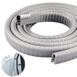 5 m Car Door Edge Protector for All Models, Cut to Size Door Edge Protection, Non-Slip and Vibration-Inhibiting (5 m Grey Car Edge