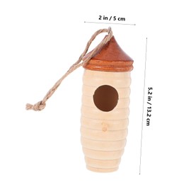 BESPORTBLE Garden Decor Wooden Hummingbird House Nesting Box for Birds Natural Swing Nest Outdoor Use
