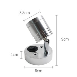 Cihely DC12V 3W RV Interior LED Spotlight Reading Light 3000-6500K Boat Bedside Seat 360°Swivel Wall Lights Fixtures with Switch for Car Trailer CamperMotorhome Yacht（Warm White 3000-3300K，Silver）