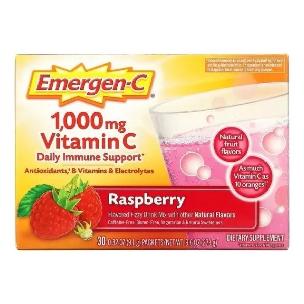 Emergen-C Emergenc Vitamina C Y B Antioxidante + Electrolitos 30sobres Sabor Raspberry