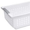 Sterilite 16628006 Medium Stacking Basket, White Basket w/ Titanium Accents,