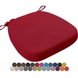 Chair Cushion Kitchen, Memory Foam Chair Pads, 40x38/43x40/43x42cm with Ties Non-Slip Chair Pads，Outdoor Indoor Seat Cushion for Dining Office Garden Chair(Color 11,43x42x3cm)