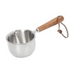 Butter Warmer Stainless Steel Wooden Handle 3 Layers Multi Purpose