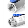 QWORK Mini Ball Valve, 4 Pack 3/8" NPT Thread Female