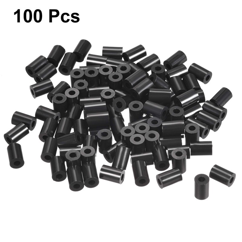 sourcing map Nylon Round Spacer Washer 3.2mm ID 7mm OD