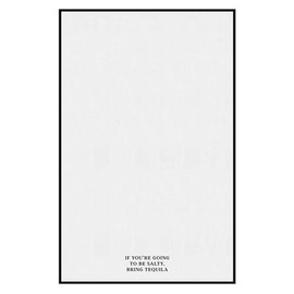 Santa Barbara Design Studio Kitchen Towels Soft Cotton Linen Blend White and Black Overlock Tea Towel, 28" x 18", Bring Tequila