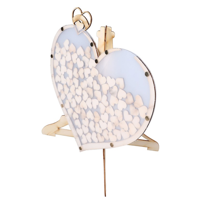 Wooden Wedding Frame Guest Book Drop Box with Stand 80
