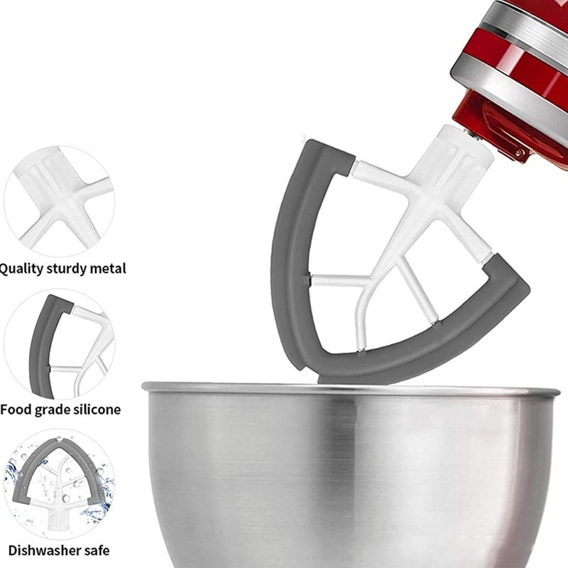 Flex Edge Beater with Flexible Silicone Edges Bowl Scraper for