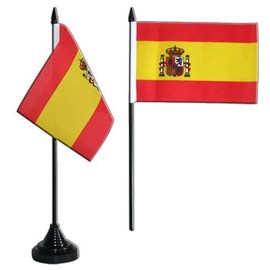 Digni® Spain with crest Table Flag 4 x 6 inch