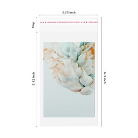 Egofine Self Sealing Cellophane Bags 100 PCS Clear Resealable Sleeves Bags for 3x5 Photo Mats (Bag Size: 3.15x5.12 inches for 3x5 Mats)