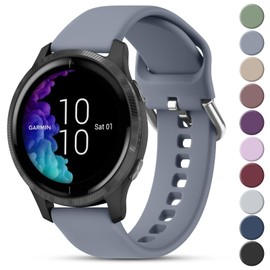Vanjua Bands Compatible with Garmin Venu 2 Plus / Venu Sq / Venu / Vivoactive 3 Watch Band Women Men, Soft Silicone Sport Replacement Strap for Garmin Vivomove Sport, Vivoactive 3 Music, Forerunner