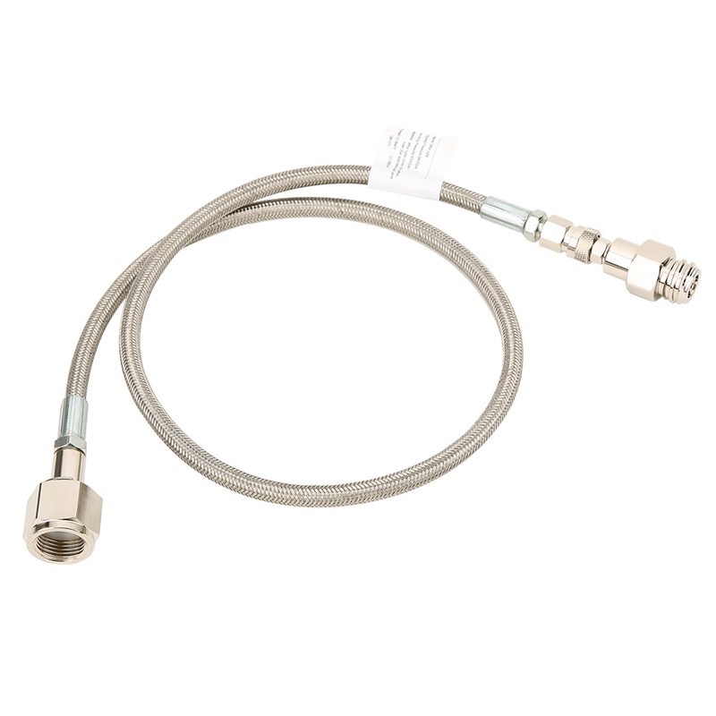 1m/3.3ft Silver Soda Hose W21.8-14 CO2 Cylinder Direct Adapter Hose