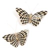 MACKENZIE-CHILDS Butterfly Duo, Hanging Butterfly Wall Decor, Black-and-White Courtly Check,