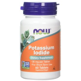 NOW Supplements, Potassium Iodide 30 mg, Non-GMO Project Verified, Dietary Supplement, 60 Tablets