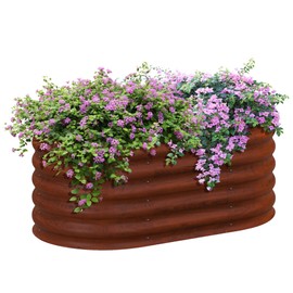 Galvanized Raised Garden Bed Kit, 3.5' x 2', Smart Elevated Planter for Vegetables, Herbs, & Flowers