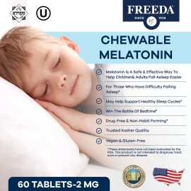Freeda Melatonina Masticable 2mg Sin Azúcar 60 Tabletas