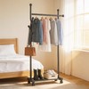 MYUPDALIN Freestanding Garment Rack with Wheels, Rolling Clothes Rack with